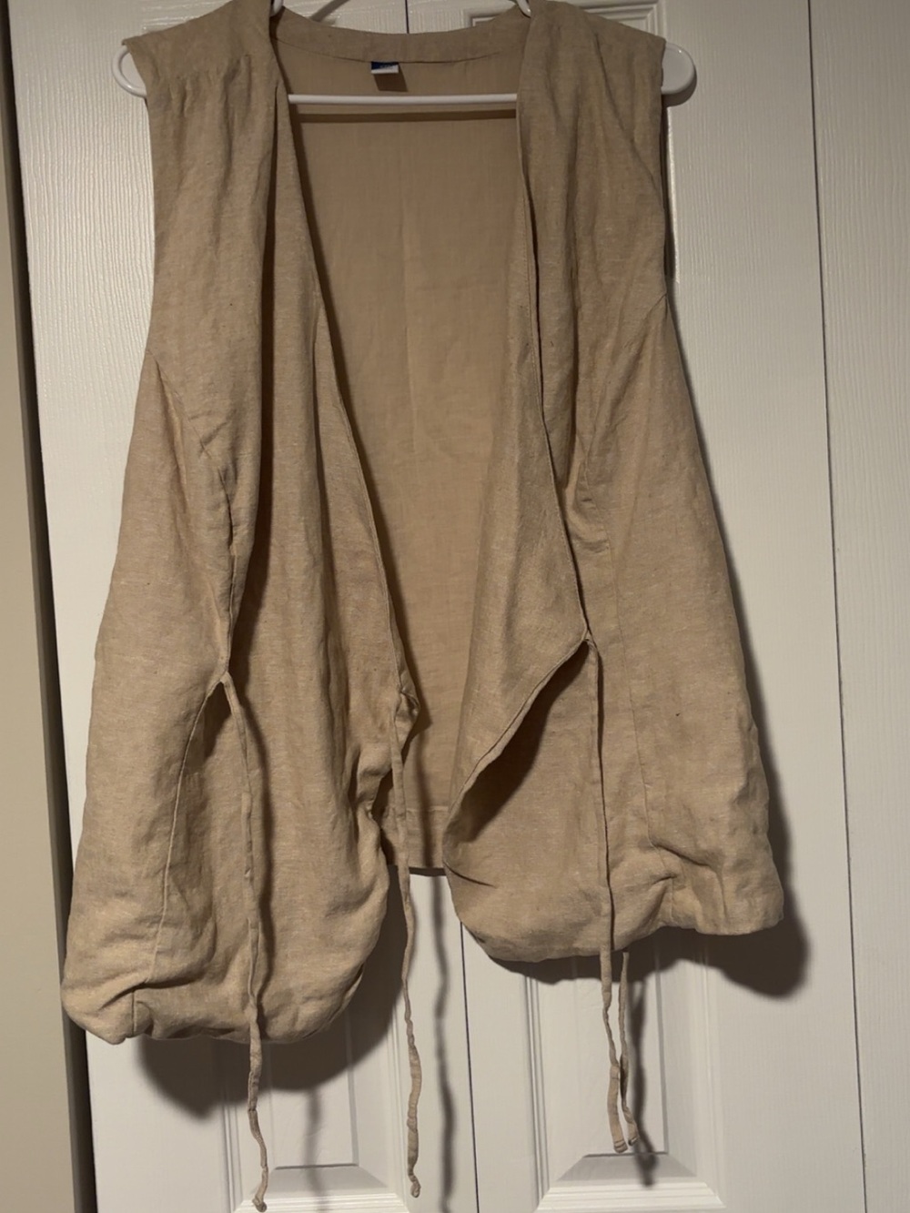 Old Navy Linen Blend Side Tie WrapVest New with Tags XXL